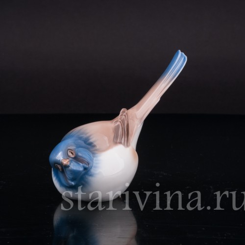 Фигурка птицы из фарфора Синица-оптимист, Bing & Grondahl, Дания, 1983-84 гг.