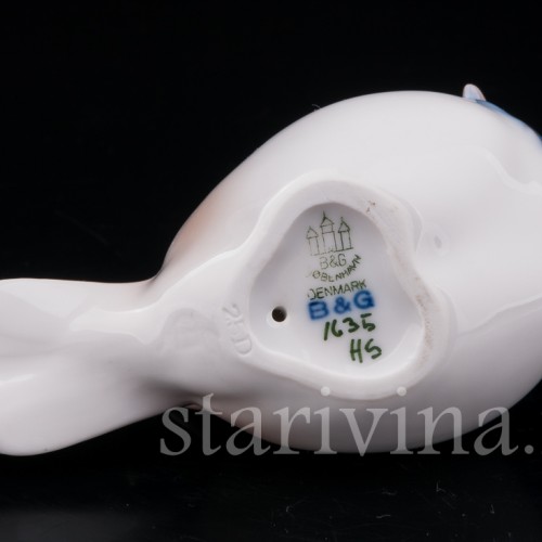 Фигурка птицы из фарфора Синица-пессимист, Bing & Grondahl, Дания, 1948-52 гг.