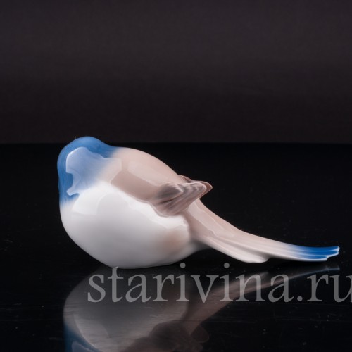 Фигурка птицы из фарфора Синица-пессимист, Bing & Grondahl, Дания, 1948-52 гг.