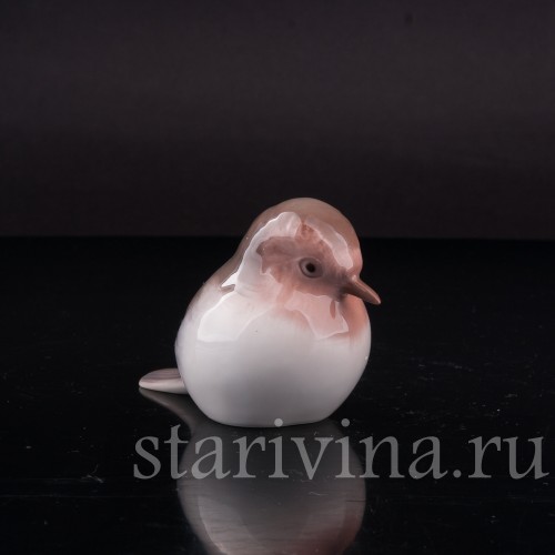 Фигурка птицы из фарфора Малиновка, Bing & Grondahl, Дания, 1983-84 гг.