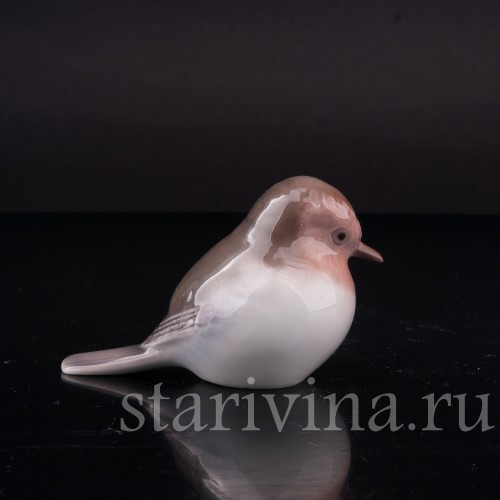 Фигурка птицы из фарфора Малиновка, Bing & Grondahl, Дания, 1983-84 гг.