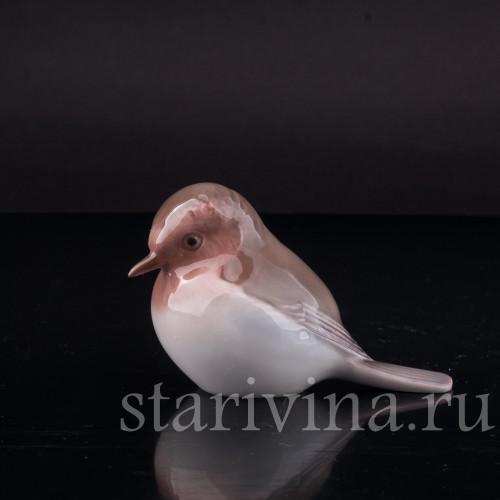 Фигурка птицы из фарфора Малиновка, Bing & Grondahl, Дания, 1983-84 гг.