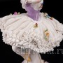 Фигурка из фарфора Балерина с поднятыми руками, кружевная, Volkstedt, Германия, нач. 20 в.