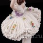 Фигурка из фарфора Балерина с поднятыми руками, кружевная, Volkstedt, Германия, нач. 20 в.