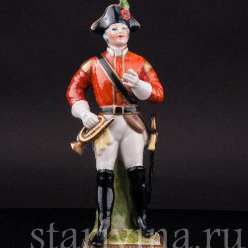 Фарфоровая фигурка солдата Трубач, Германия, вт. пол. 20 века.