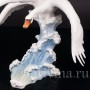Фарфоровая статуэтка птиц Летящие лебеди, Hutschenreuther, Германия.
