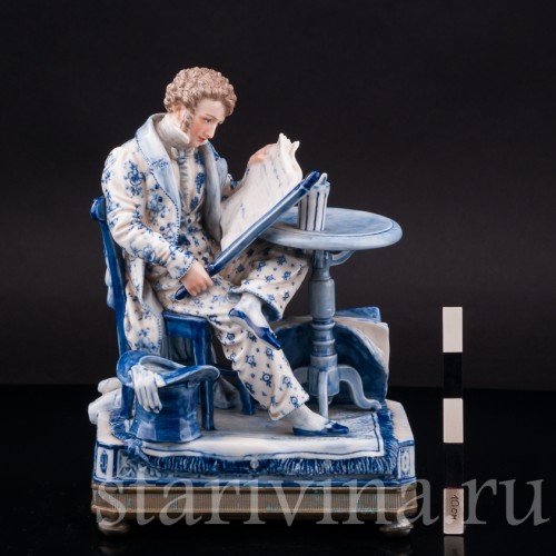 Фарфоровая статуэтка Свежие новости, Dressel, Kister & Co, Германия, нач. 20 в.