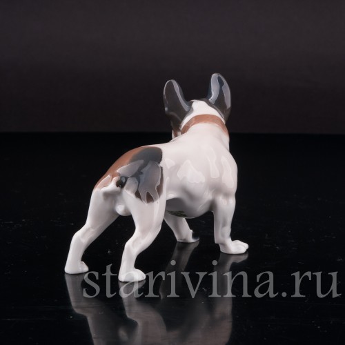 Фигурка собаки из фарфора Стоящий французский бульдог, Rosenthal, Германия, 1920-30 гг.