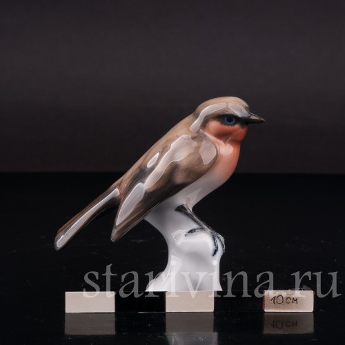 Фигурка птицы из фарфора Малиновка, Rosenthal, Германия, 1950е гг.