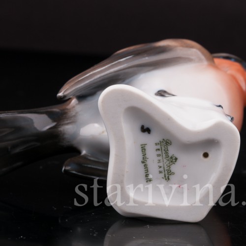 Фигурка птицы из фарфора Малиновка, Rosenthal, Германия, 1950е гг.