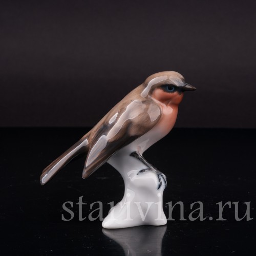 Фигурка птицы из фарфора Малиновка, Rosenthal, Германия, 1950е гг.