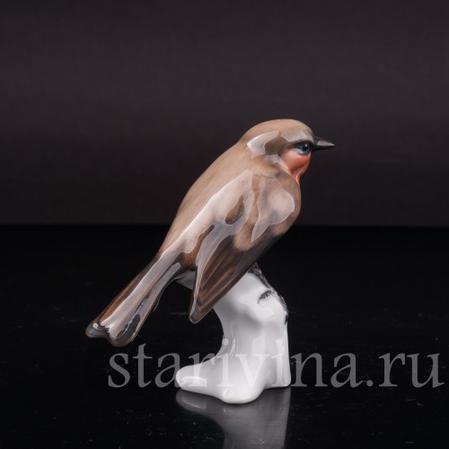 Фигурка птицы из фарфора Малиновка, Rosenthal, Германия, 1950е гг.