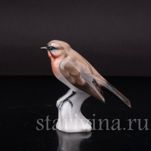 Фигурка птицы из фарфора Малиновка, Rosenthal, Германия, 1950е гг.