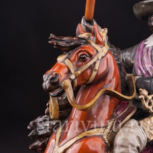Фарфоровая статуэтка Полководец на коне, Salvador Mallol, Испания, вт. пол. 20 в.