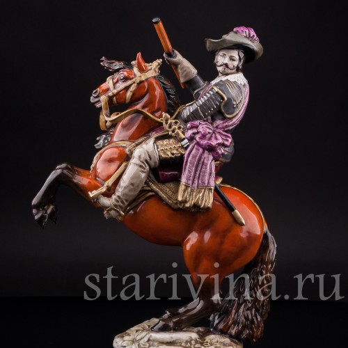Фарфоровая статуэтка Полководец на коне, Salvador Mallol, Испания, вт. пол. 20 в.
