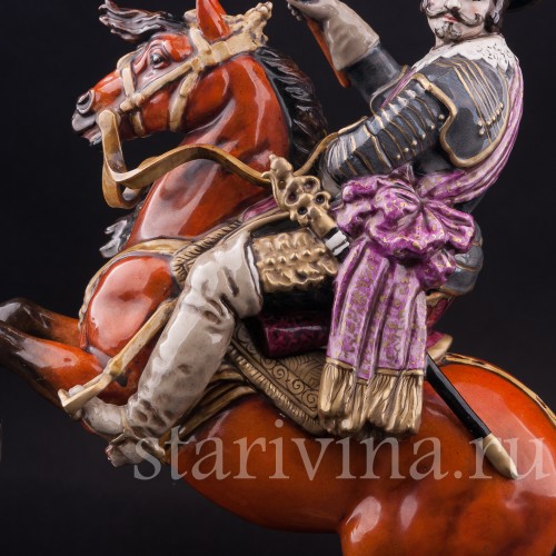 Фарфоровая статуэтка Полководец на коне, Salvador Mallol, Испания, вт. пол. 20 в.