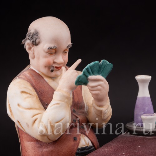 Фарфоровая композиция Игроки в карты, Capodimonte, Италия, сер. 20 в.