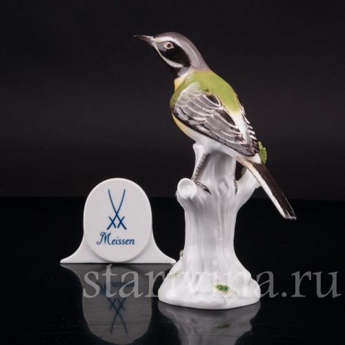 Статуэтка птицы из фарфора Синица, Meissen, Германия, 1974 г.