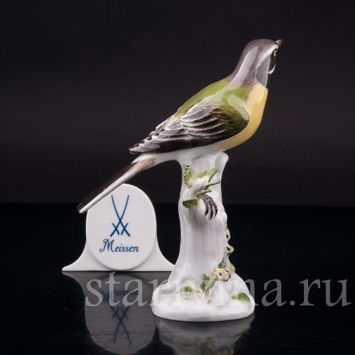 Статуэтка птицы из фарфора Синица, Meissen, Германия, 1974 г.