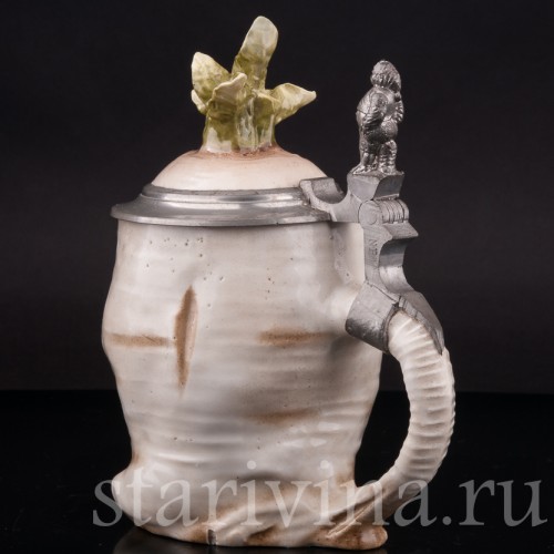 Старинная пивная кружка Редиска, 1/2 л, Von Schierholz, Германия, 1880-1906 гг.