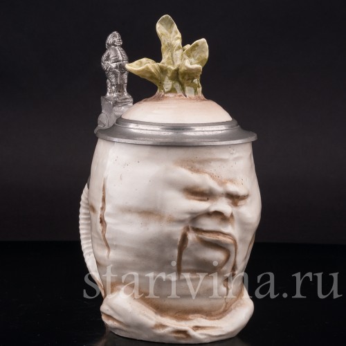 Старинная пивная кружка Редиска, 1/2 л, Von Schierholz, Германия, 1880-1906 гг.