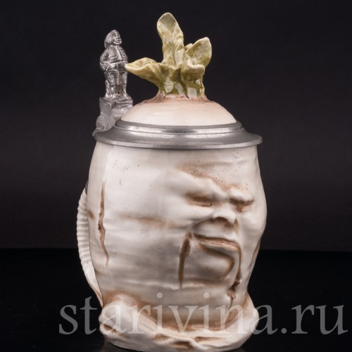 Старинная пивная кружка Редиска, 1/2 л, Von Schierholz, Германия, 1880-1906 гг.