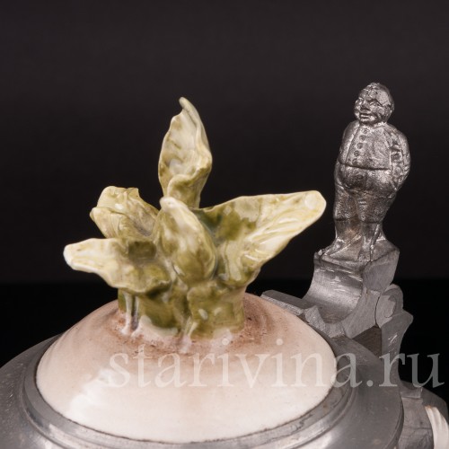 Старинная пивная кружка Редиска, 1/2 л, Von Schierholz, Германия, 1880-1906 гг.