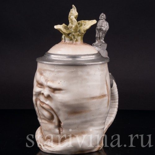 Старинная пивная кружка Редиска, 1/2 л, Von Schierholz, Германия, 1880-1906 гг.