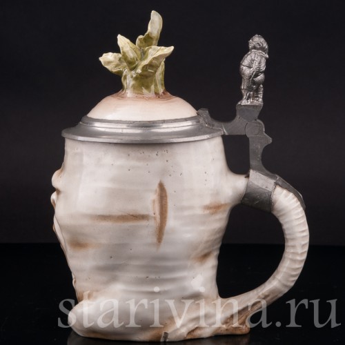 Старинная пивная кружка Редиска, 1/2 л, Von Schierholz, Германия, 1880-1906 гг.