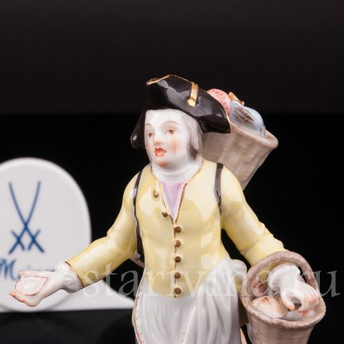 Фарфоровая статуэтка Продавцец ракушек, Cries de Paris, Meissen, Германия, 1954 г.