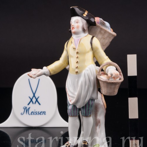 Фарфоровая статуэтка Продавцец ракушек, Cries de Paris, Meissen, Германия, 1954 г.