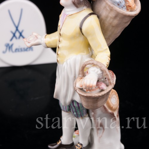 Фарфоровая статуэтка Продавцец ракушек, Cries de Paris, Meissen, Германия, 1954 г.