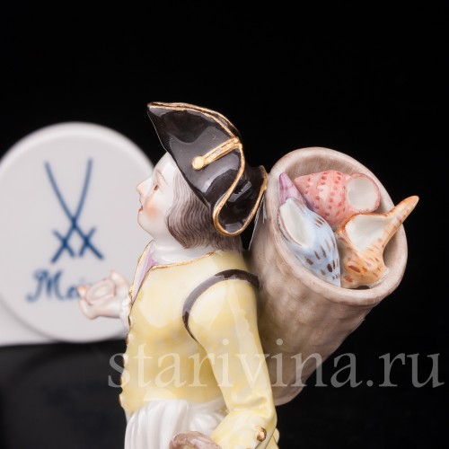 Фарфоровая статуэтка Продавцец ракушек, Cries de Paris, Meissen, Германия, 1954 г.