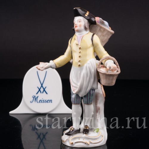 Фарфоровая статуэтка Продавцец ракушек, Cries de Paris, Meissen, Германия, 1954 г.