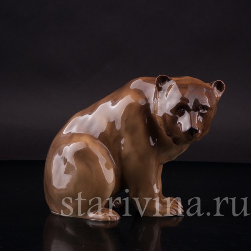 Фигурка из фарфора Бурый медведь, Rorstrand, Швеция, перв.пол. 20 в.