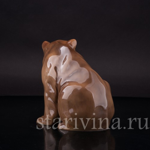 Фигурка из фарфора Бурый медведь, Rorstrand, Швеция, перв.пол. 20 в.