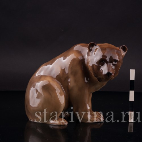 Фигурка из фарфора Бурый медведь, Rorstrand, Швеция, перв.пол. 20 в.