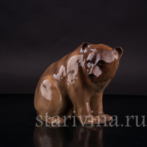 Фигурка из фарфора Бурый медведь, Rorstrand, Швеция, перв.пол. 20 в.