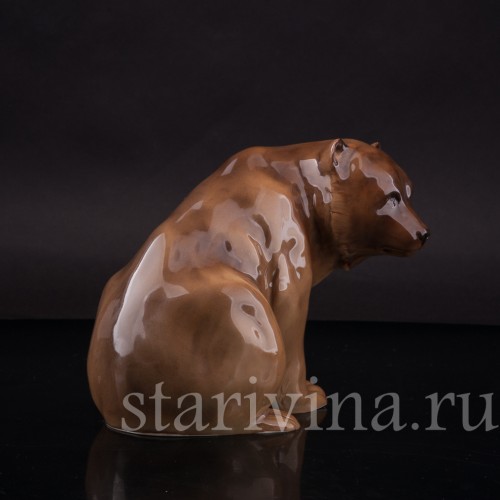 Фигурка из фарфора Бурый медведь, Rorstrand, Швеция, перв.пол. 20 в.