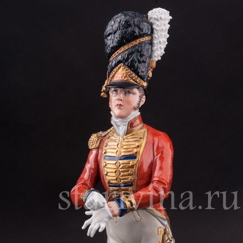 Фарфоровая статуэтка Офицер шотландской гвардии, 1815, Sitzendorf, Германия, вт. пол. 20 в.