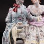 Фарфоровая статуэтка Тет-а-тет, влюбленная пара Dressel, Kister & Cie, Германия, кон. 19 - нач.20 вв.