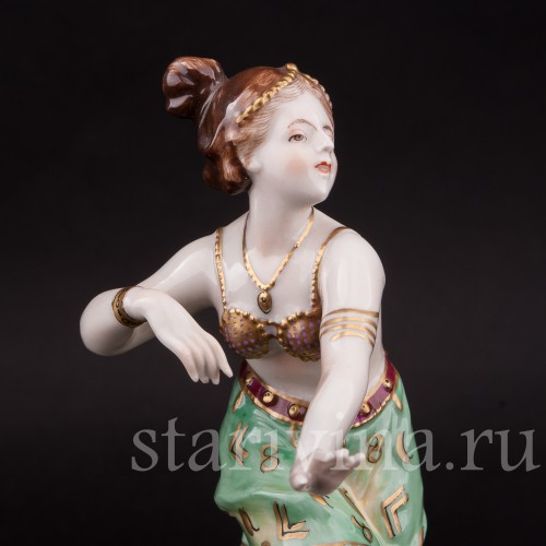 Фигурка девушки из фарфора Танцовщица ар деко, Volkstedt, Германия, нач. 20 в.