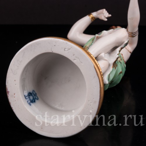 Фигурка девушки из фарфора Танцовщица ар деко, Volkstedt, Германия, нач. 20 в.