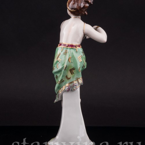 Фигурка девушки из фарфора Танцовщица ар деко, Volkstedt, Германия, нач. 20 в.