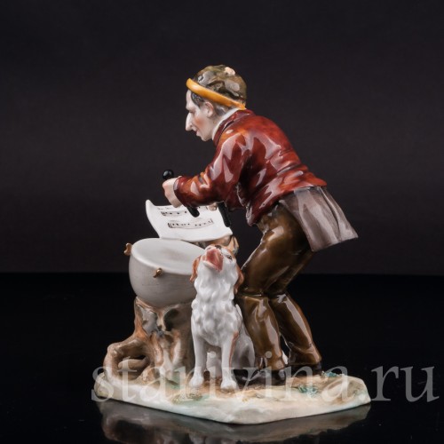 Фарфоровая статуэтка Музыкант с литаврами, Дрезден, Германия, нач. 20 в.
