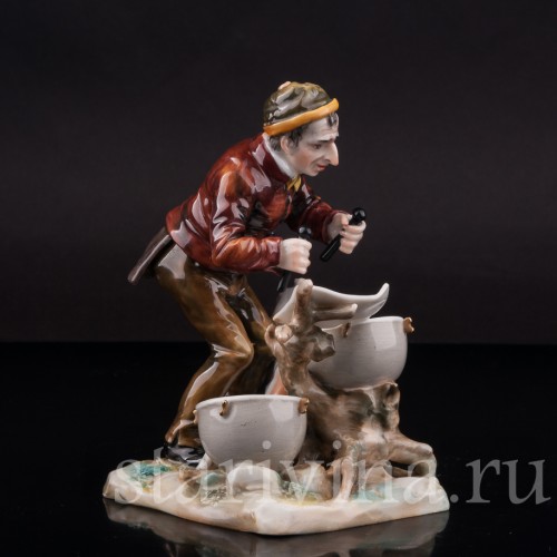Фарфоровая статуэтка Музыкант с литаврами, Дрезден, Германия, нач. 20 в.
