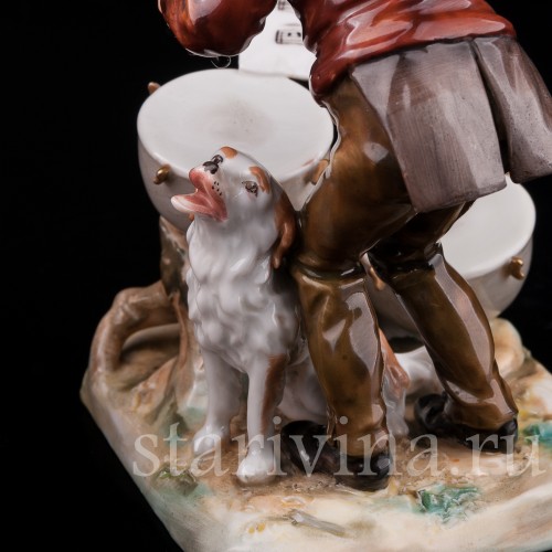 Фарфоровая статуэтка Музыкант с литаврами, Дрезден, Германия, нач. 20 в.