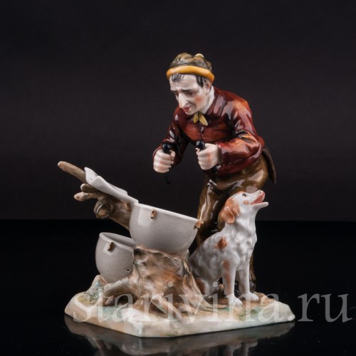 Фарфоровая статуэтка Музыкант с литаврами, Дрезден, Германия, нач. 20 в.