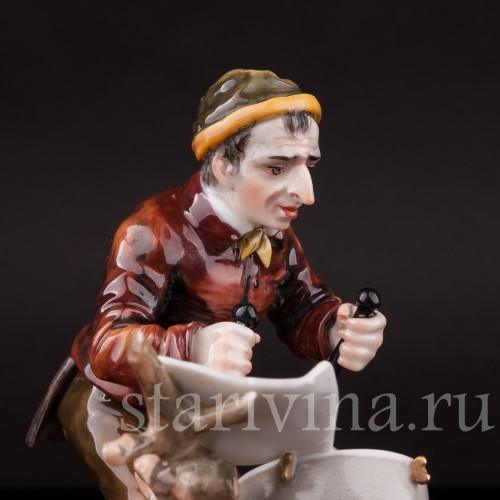 Фарфоровая статуэтка Музыкант с литаврами, Дрезден, Германия, нач. 20 в.