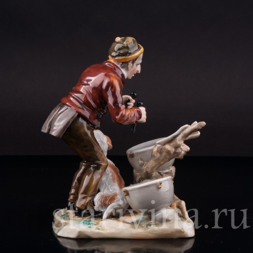 Фарфоровая статуэтка Музыкант с литаврами, Дрезден, Германия, нач. 20 в.